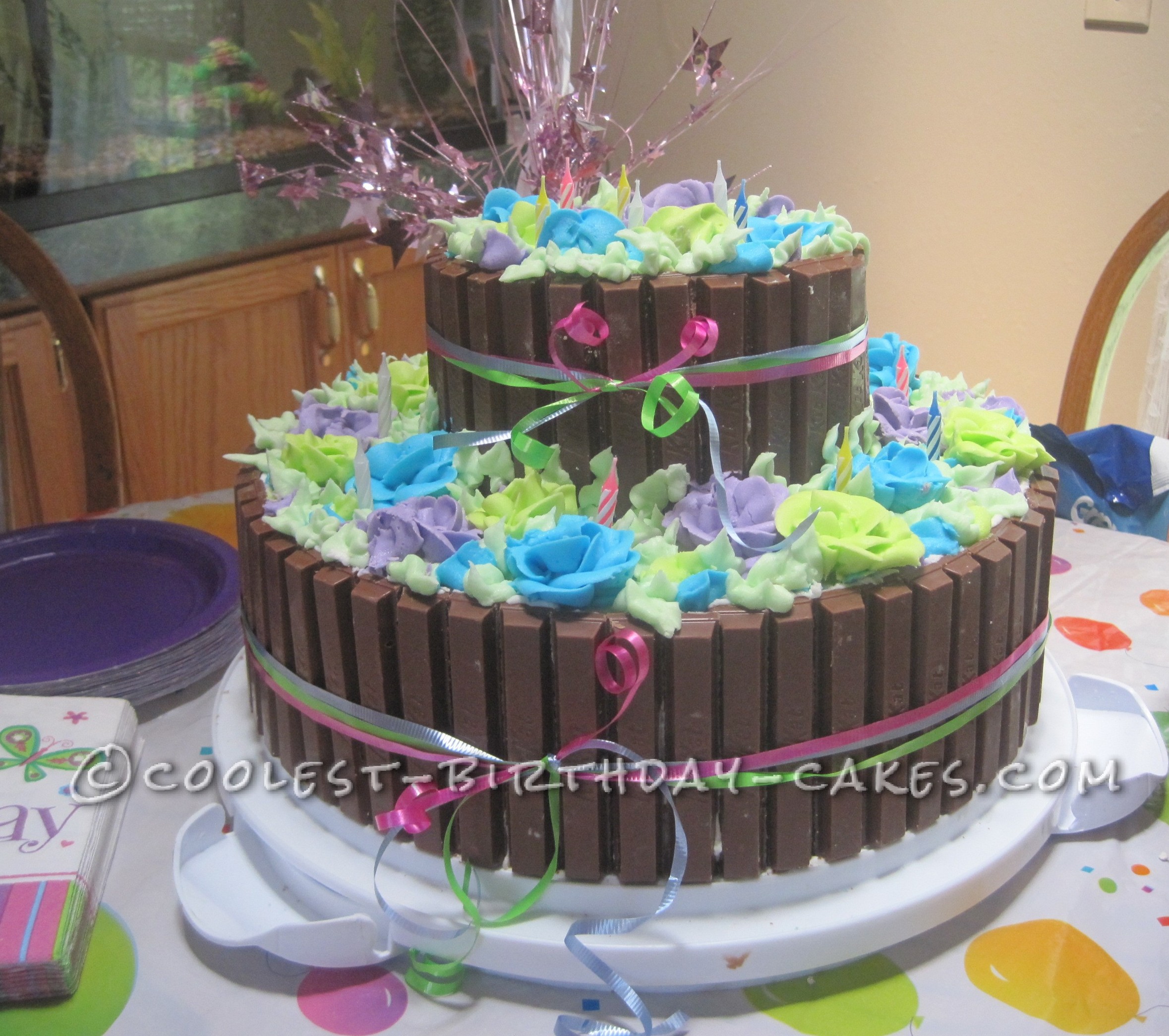 Awesome Sweet 16 Birthday Flower Basket Cake