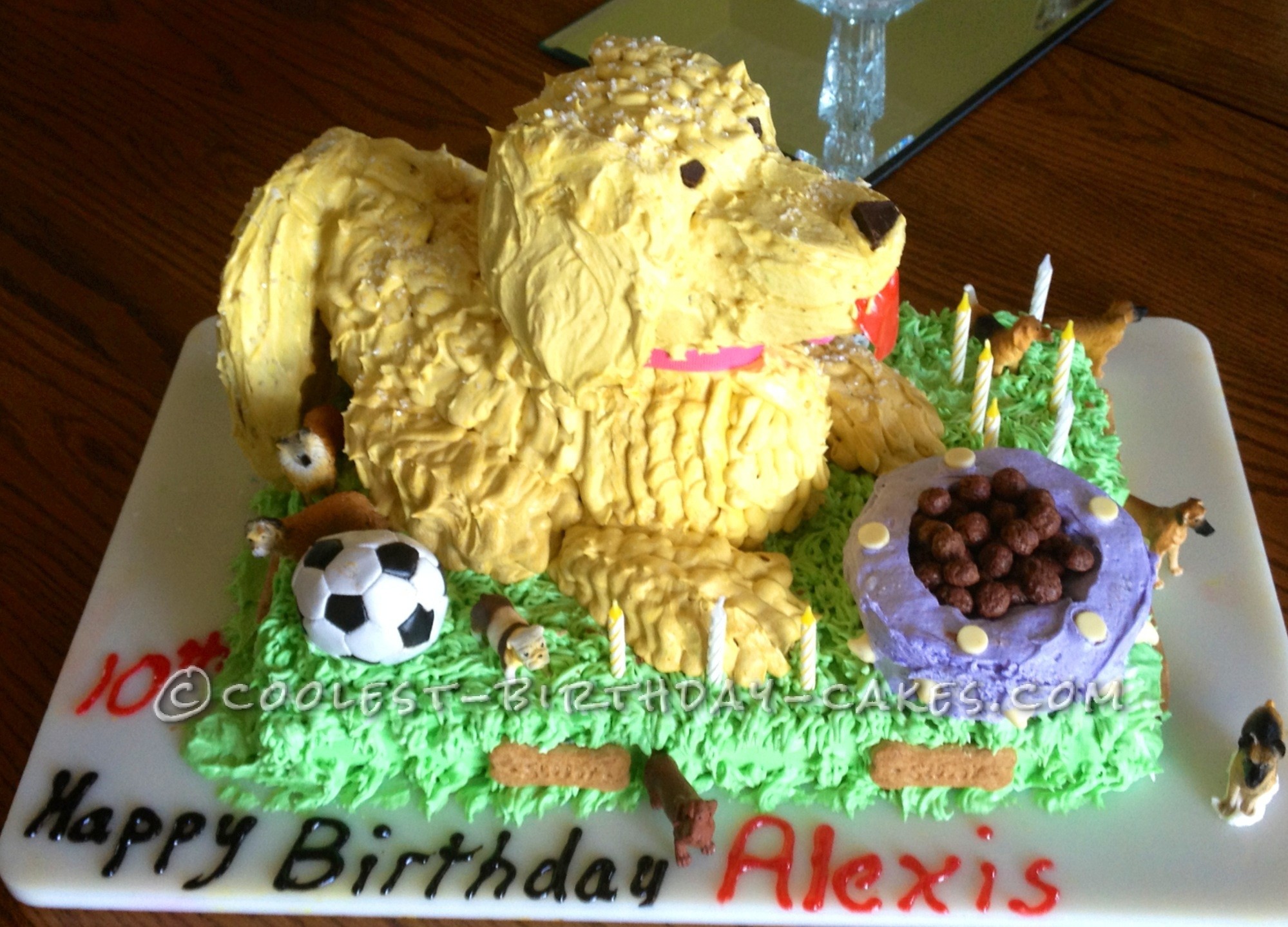 Coolest Big Yellow Fun Dog Birthday Cake