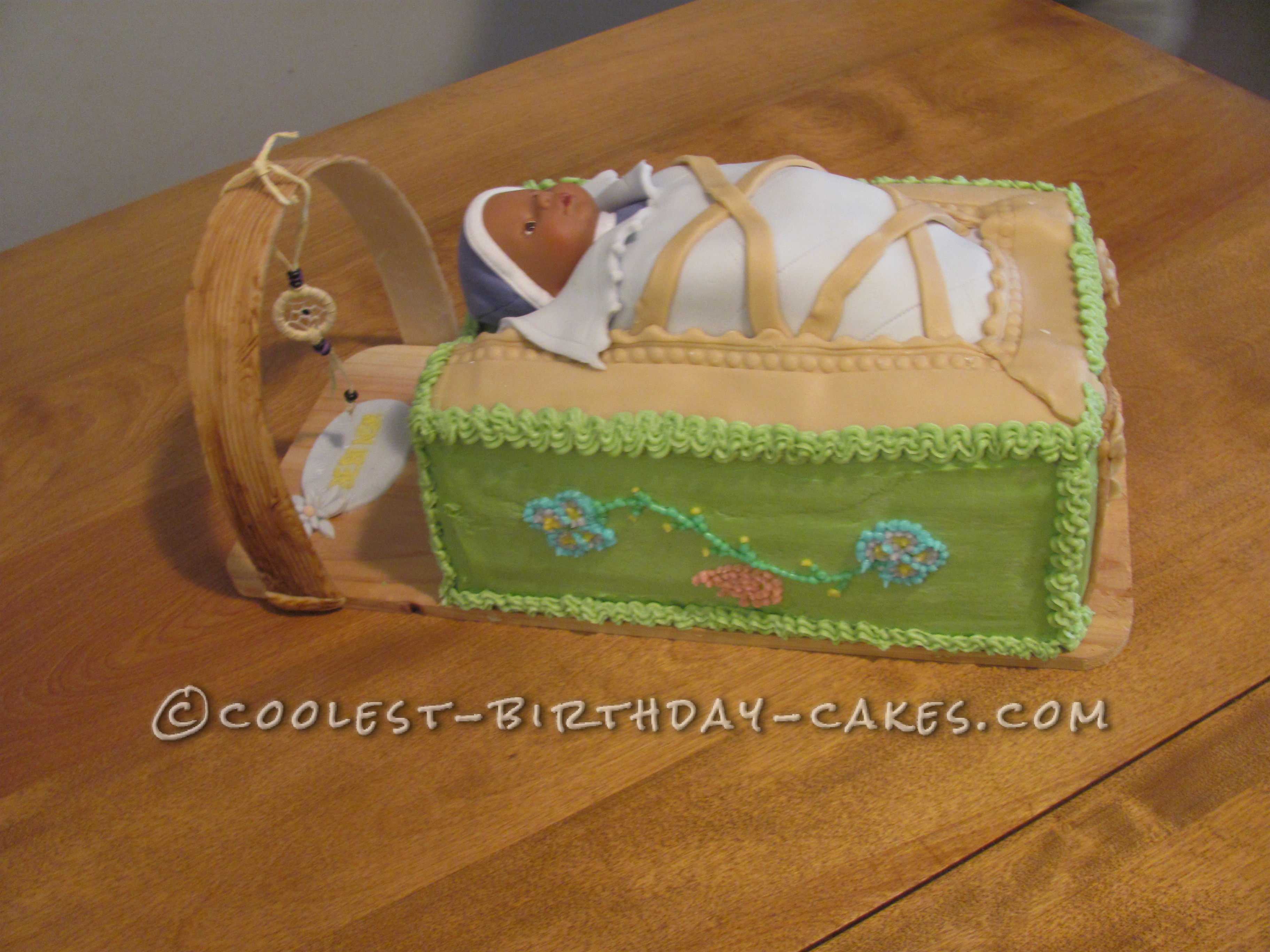 Coolest Cradle Board Baby Shower Cake