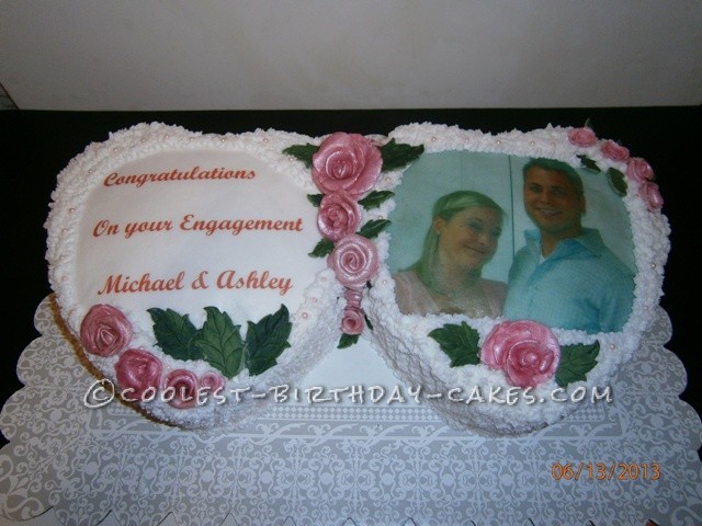 Coolest Engagement Cake