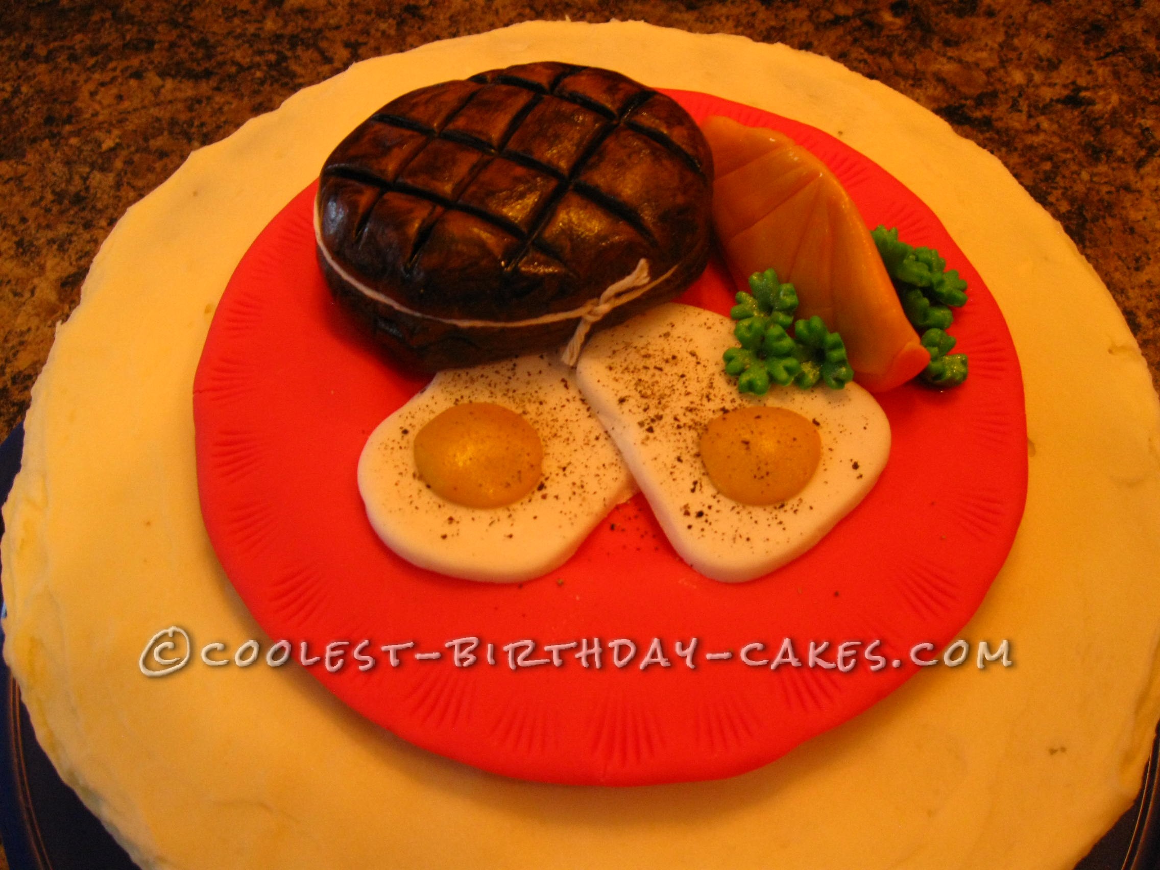Coolest Steak and Eggs Cake