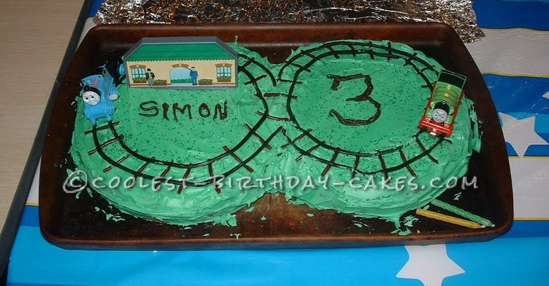 Coolest Train Birthday Cake