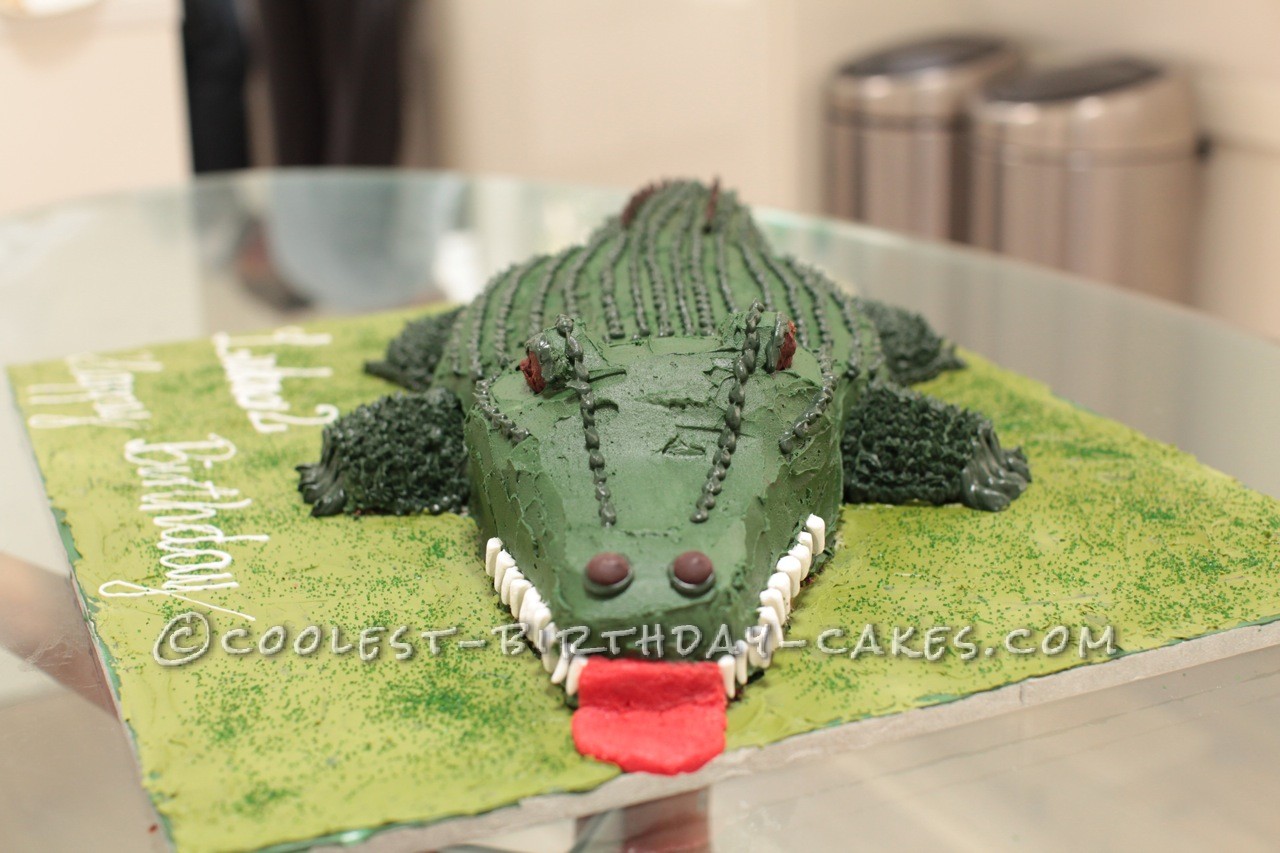 Coolest Crocodile Cake for 2-Year Old