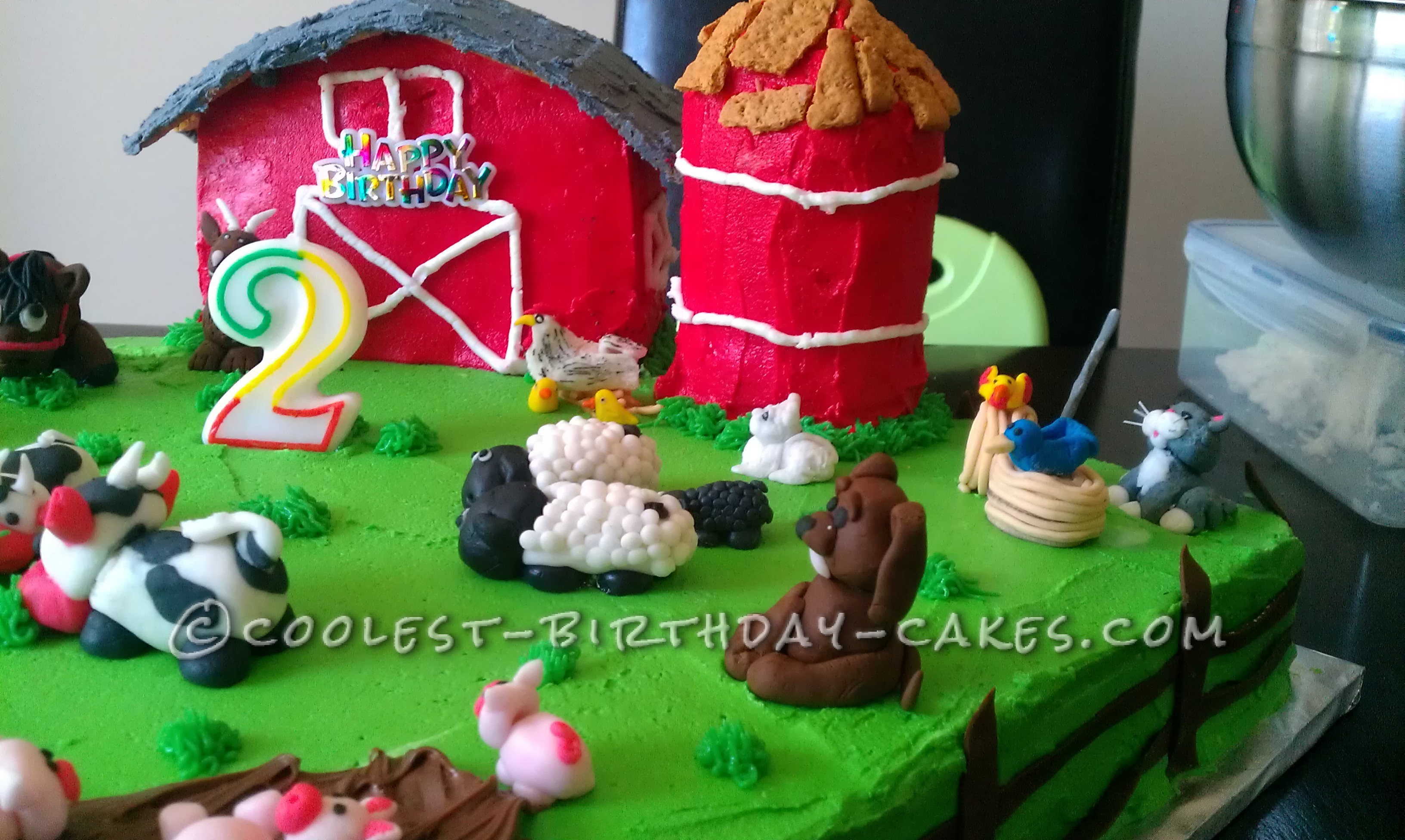 Coolest Farm Scene Birthday Cake
