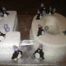 Coolest Penguin Birthday Cake