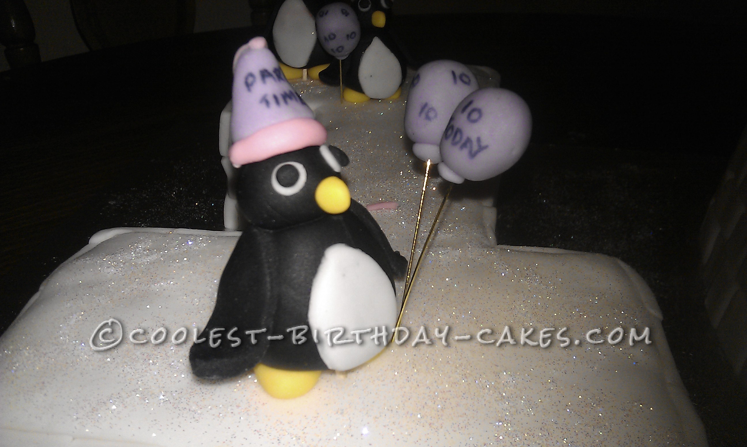 Coolest Penguin Birthday Cake