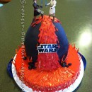 Coolest Star Wars Lava Battle Cake