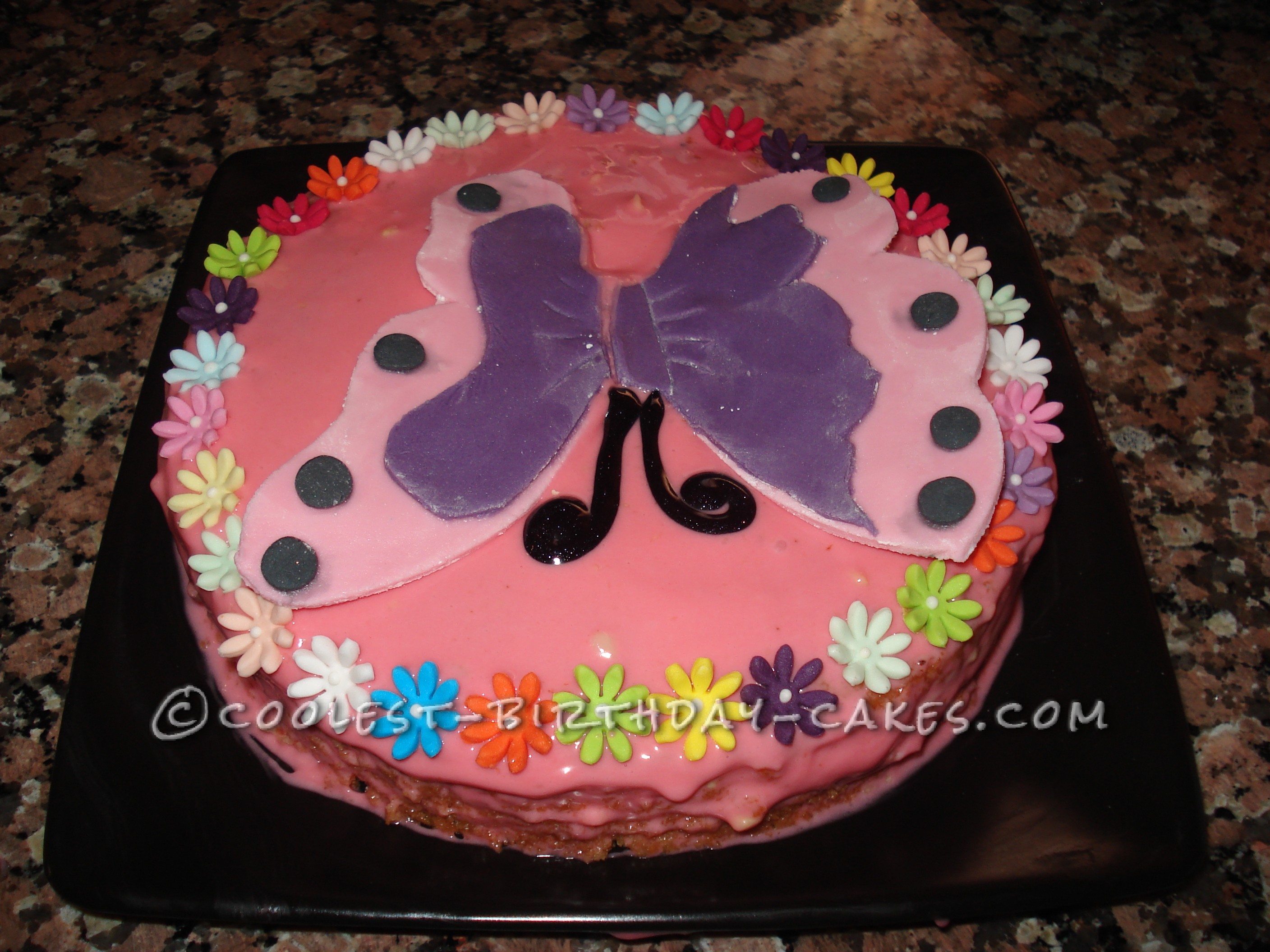 3D Butterfly Birthday Cake
