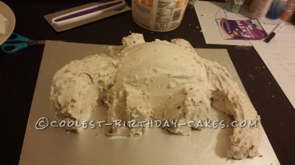 Coolest Blue Stegosaurus Birthday Cake