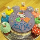 Cute Hello Kitty Birthday Cake with Toys