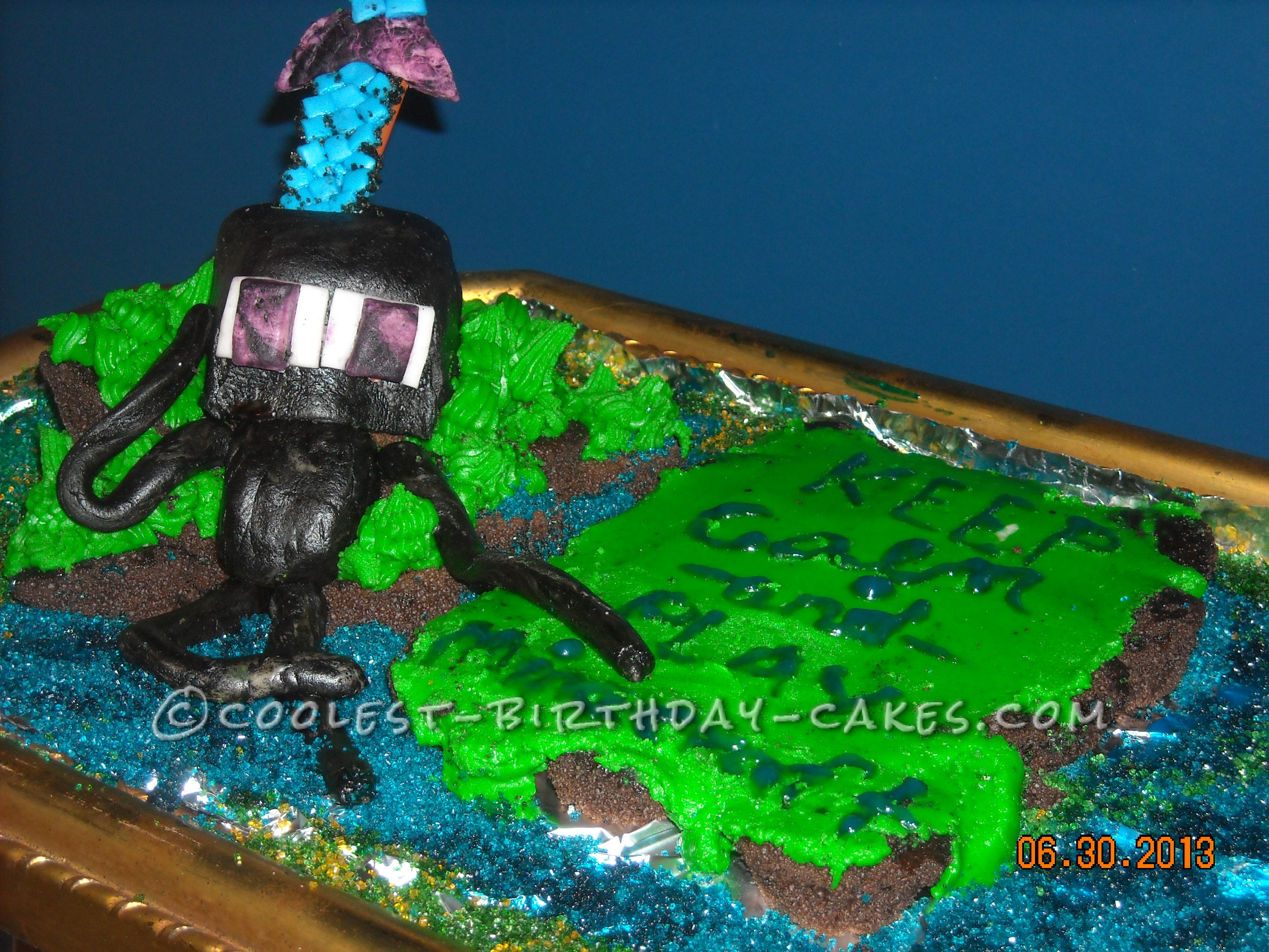 Minecraft Cupcake Cake