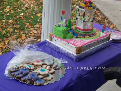 Sweetest Unicorn and Gazebo 1st Birthday Cake 