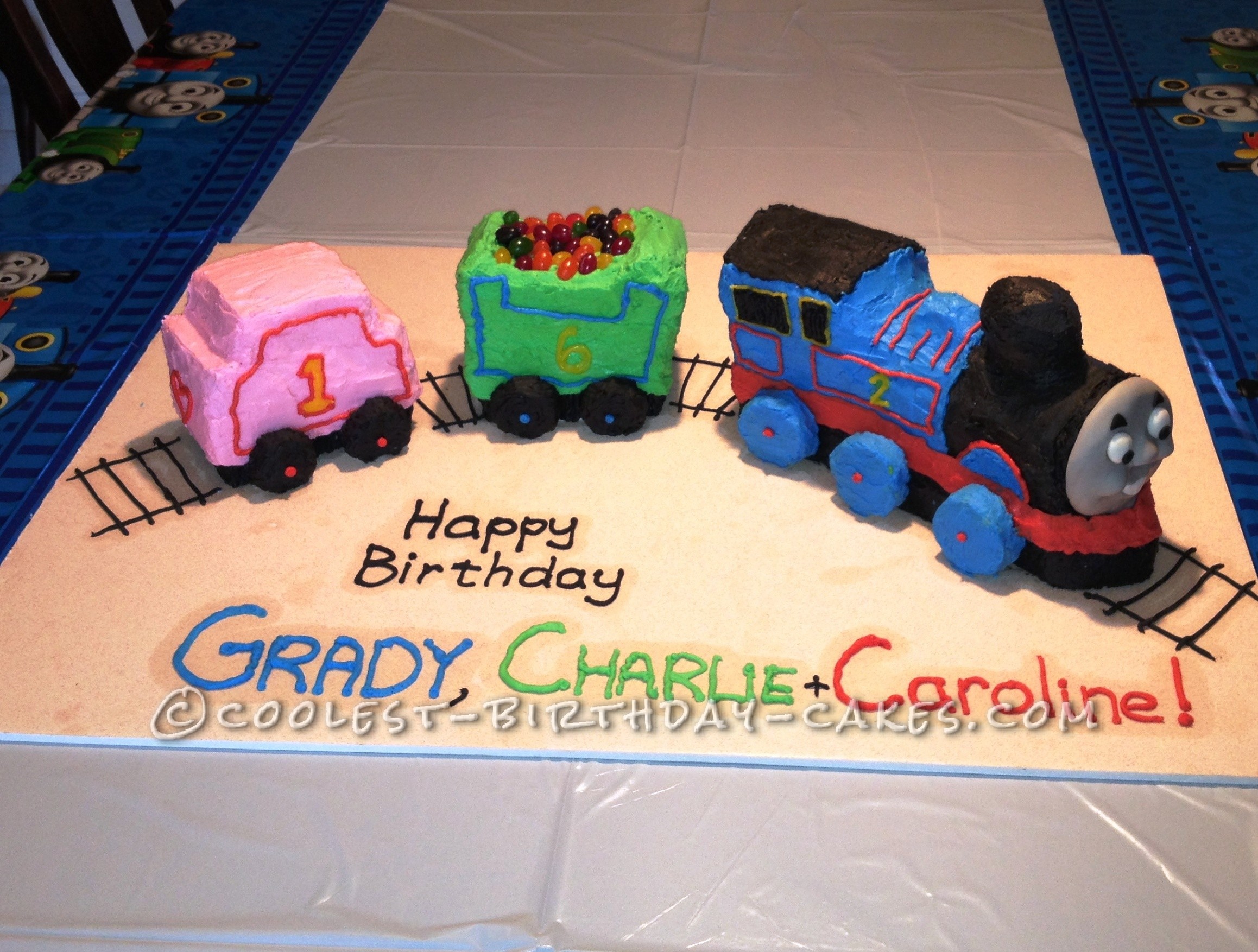 Coolest Homemade Thomas the Birthday Train Cake