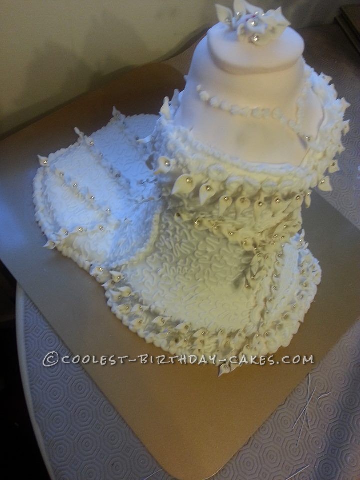 Homemdae Wedding Dress Cake