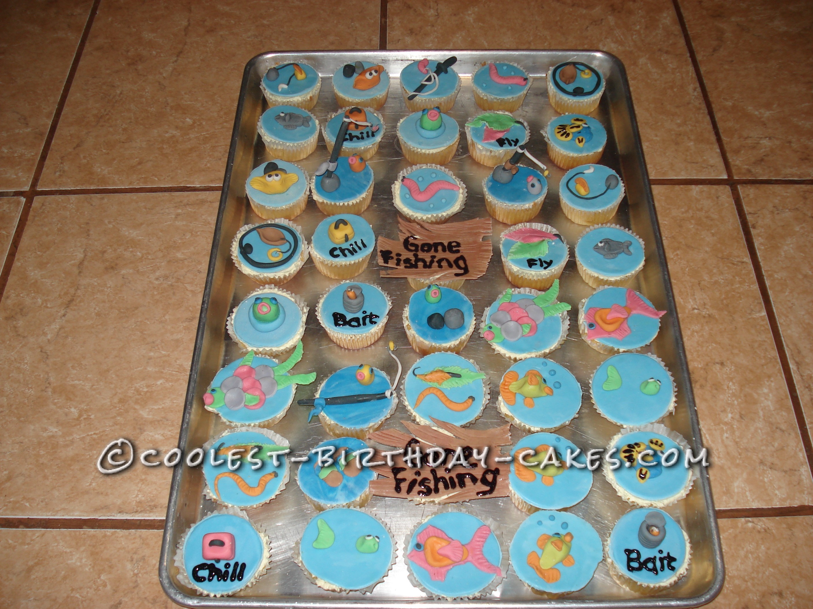 Coolest Gone Fishing Cup Cakes