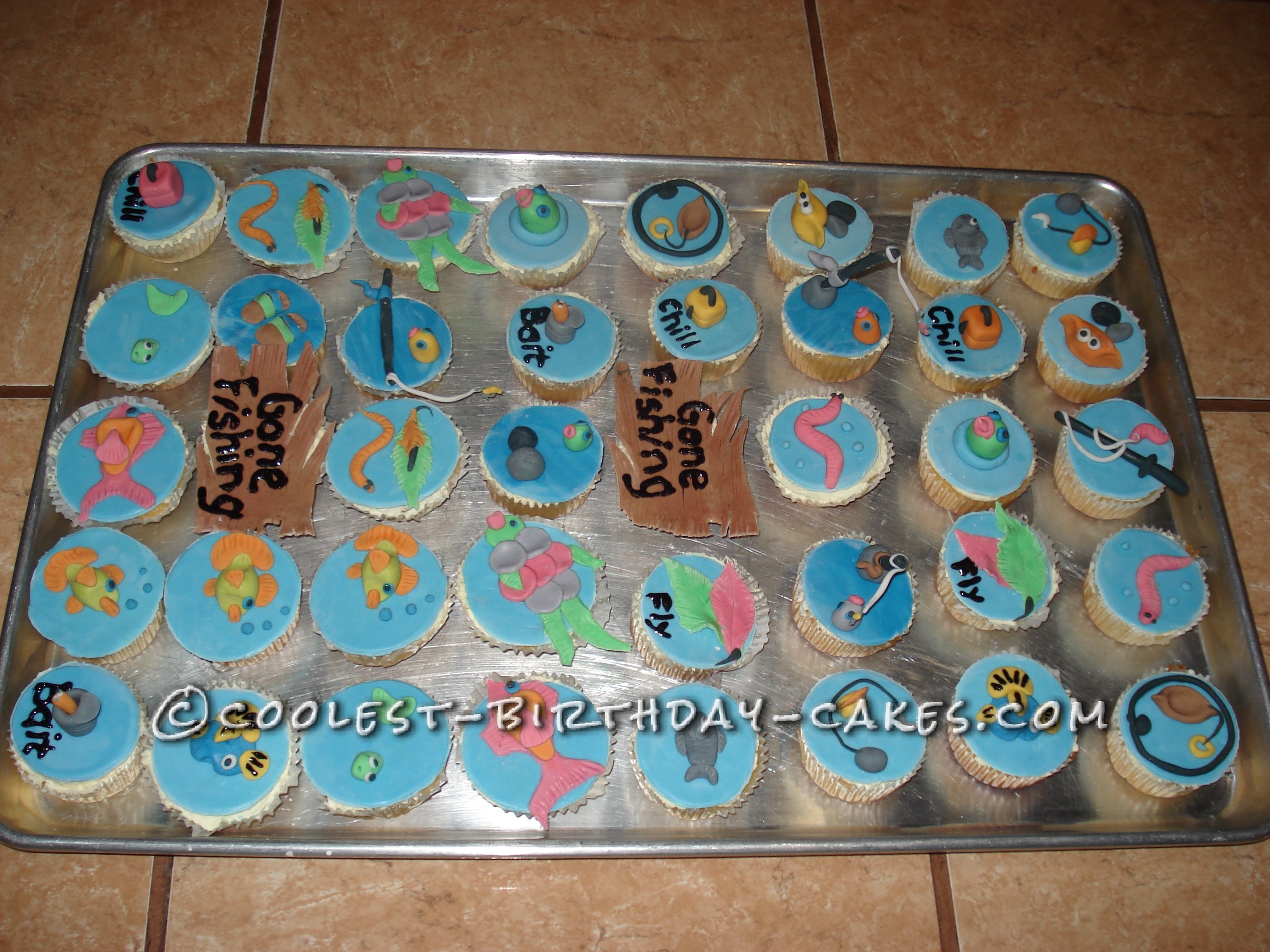 Coolest Gone Fishing Cup Cakes