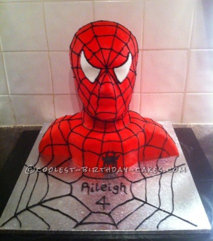 Coolest Spiderman Bust Cake
