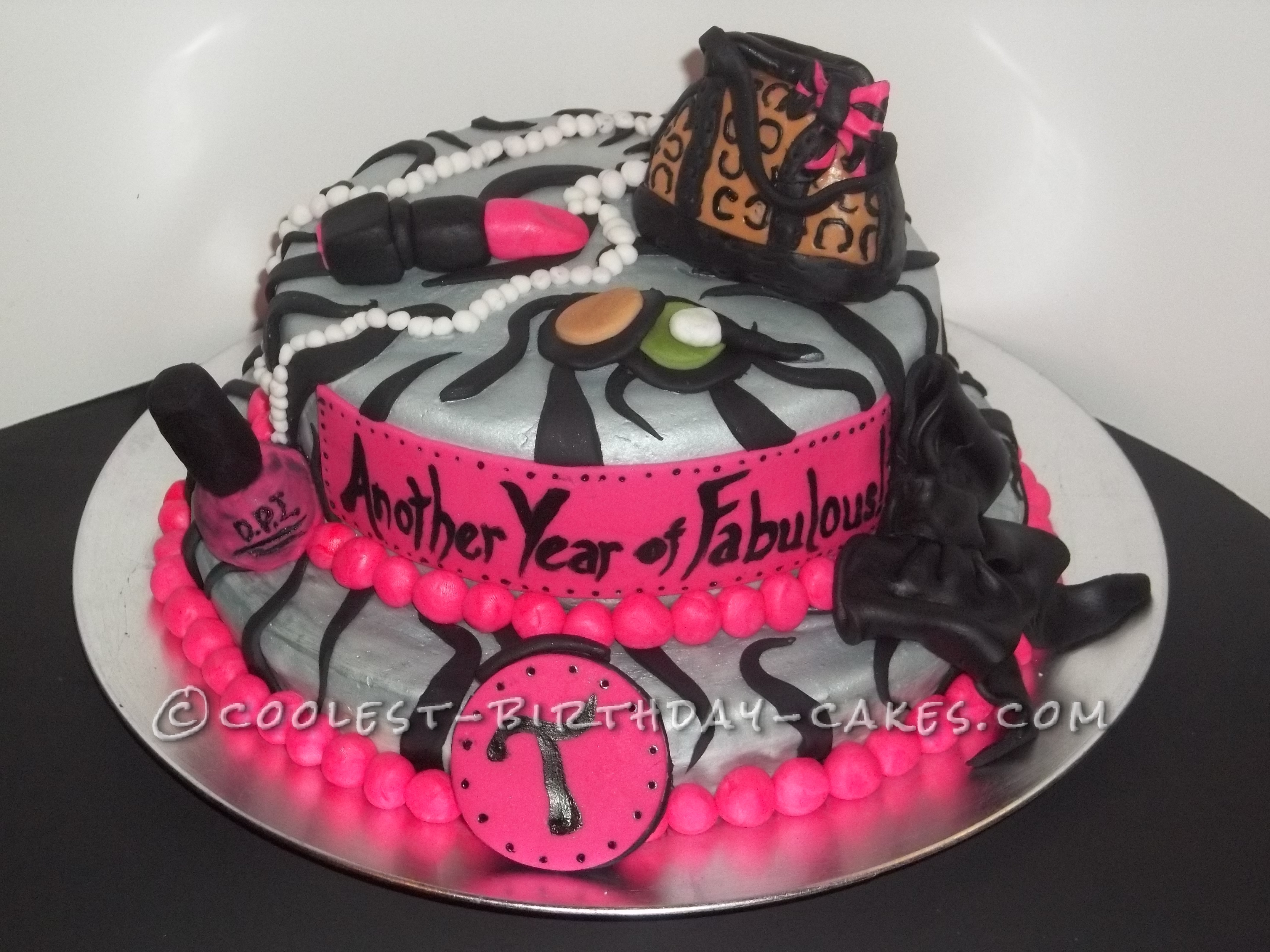 Coolest Glamour Birthday Cake for a Fabulous Friend