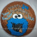 Coolest 1st Birthday Cookie Monster Cake