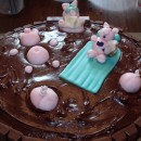 Awesome Pigs in Mud Kit Kat Barrel Cake