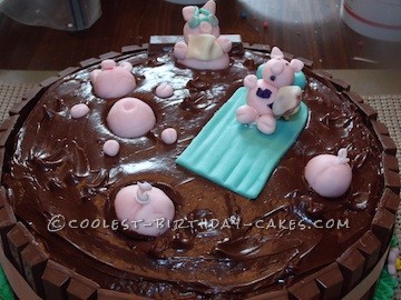 Awesome Pigs in Mud Kit Kat Barrel Cake