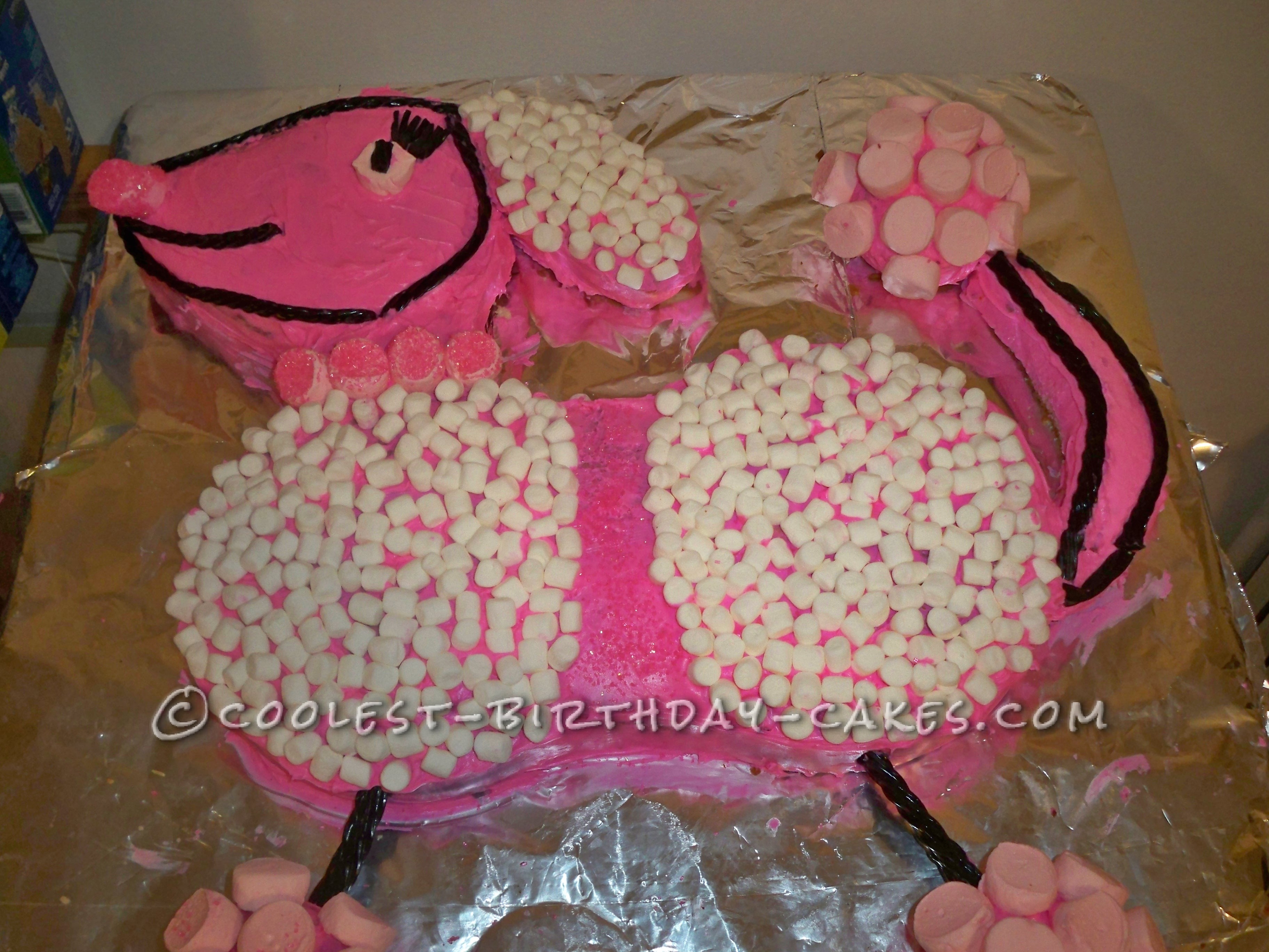 Pink Poodle Cake for My Grandaughter's 5th Birthday