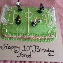 Coolest Soccer For Ten Birthday Cake
