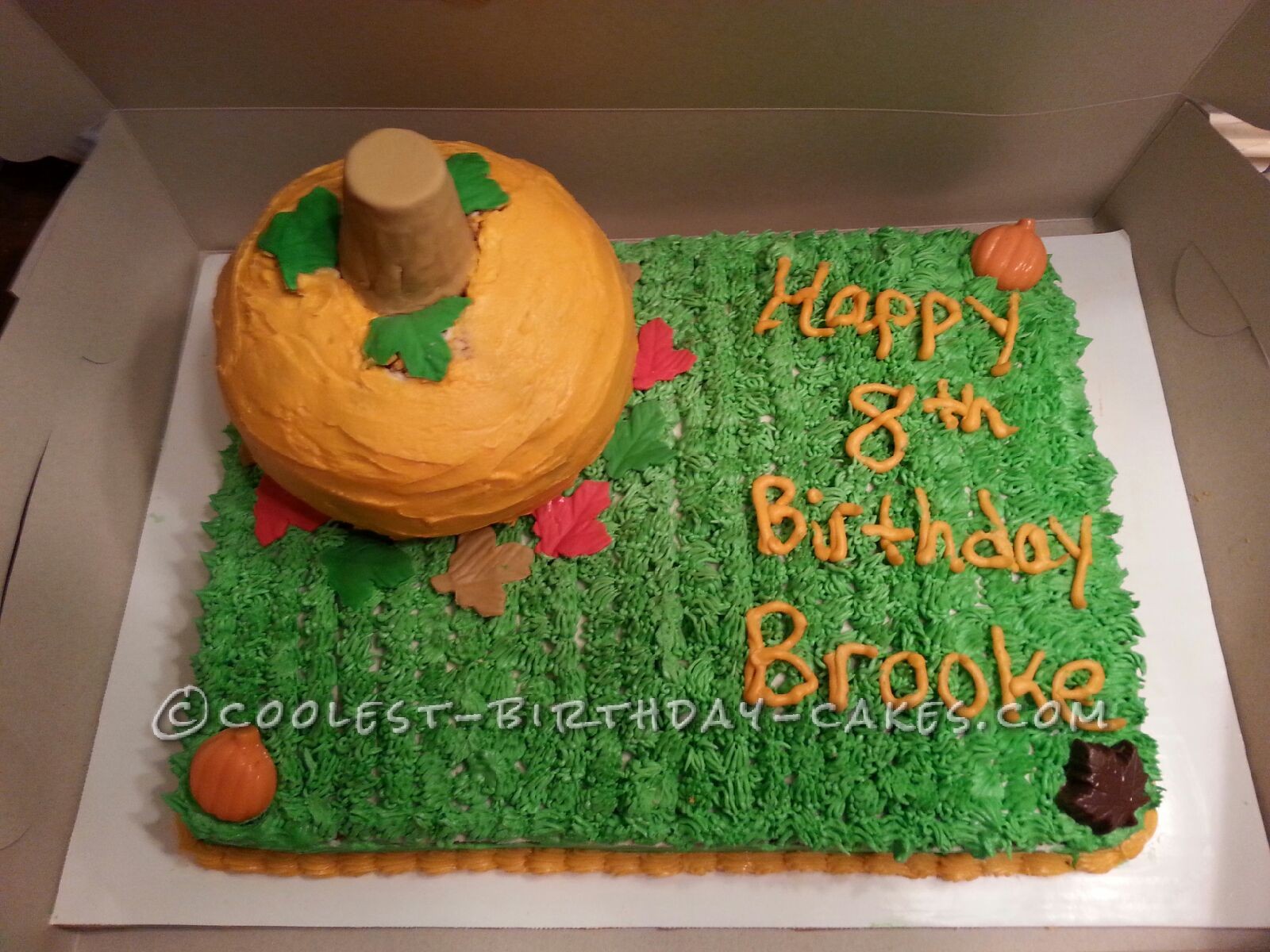 Coolest Fall Pumpkin Birthday Cake