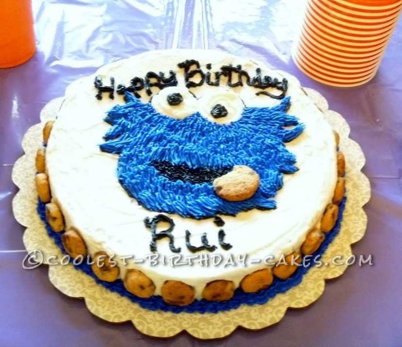 Easy Cookie Monster Birthday Cake