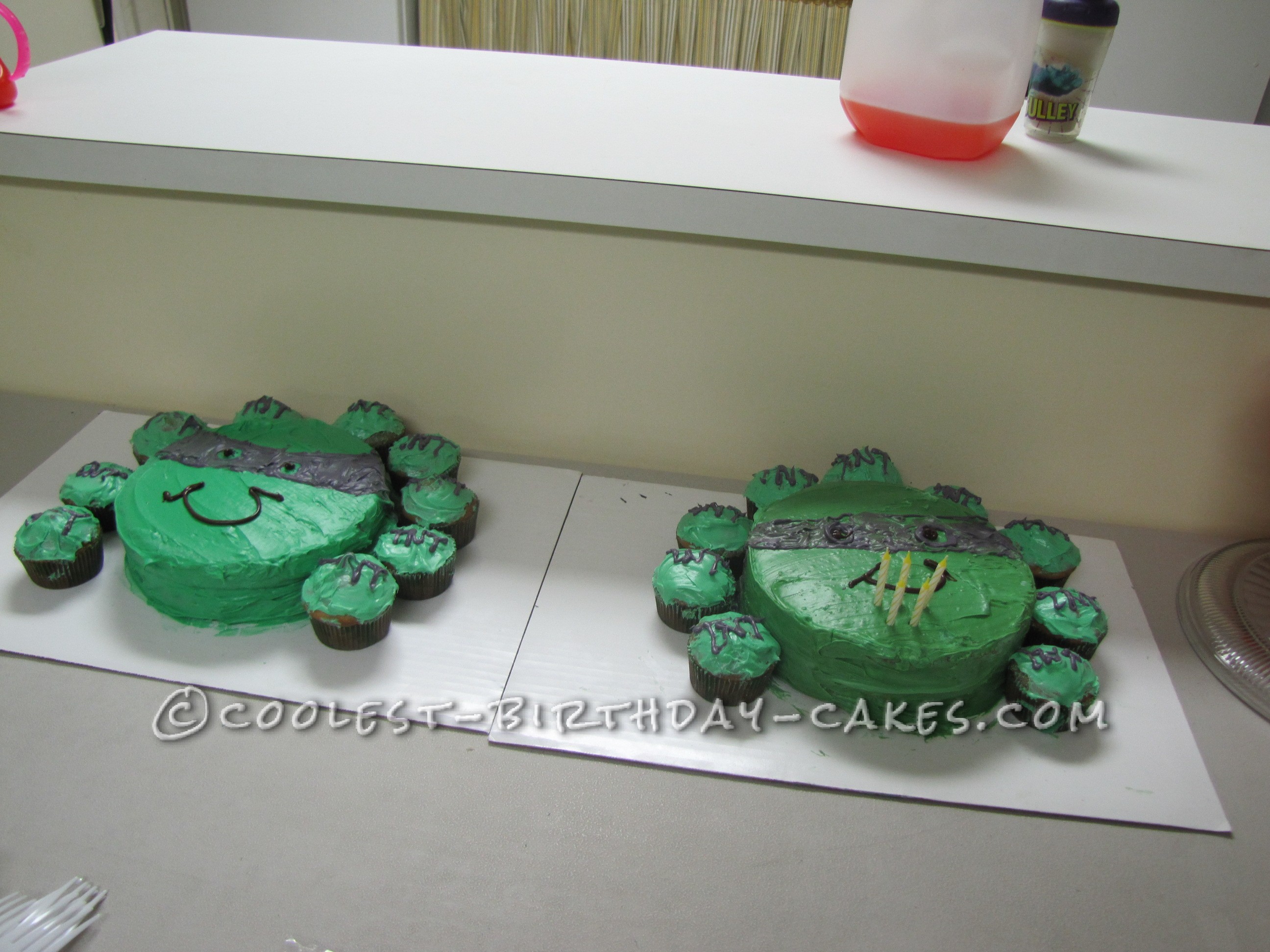 Easy Ninja Turtle Cake and Cupcakes