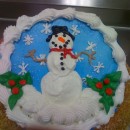 Cool Snowman Winter Cake Idea