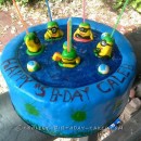Coolest Swimming Minions Birthday Cake