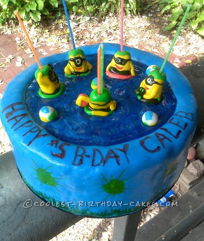 Coolest Swimming Minions Birthday Cake