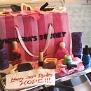 Fashionable Decorated Cake: Victoria's Secret Shopping Bag with Accessories