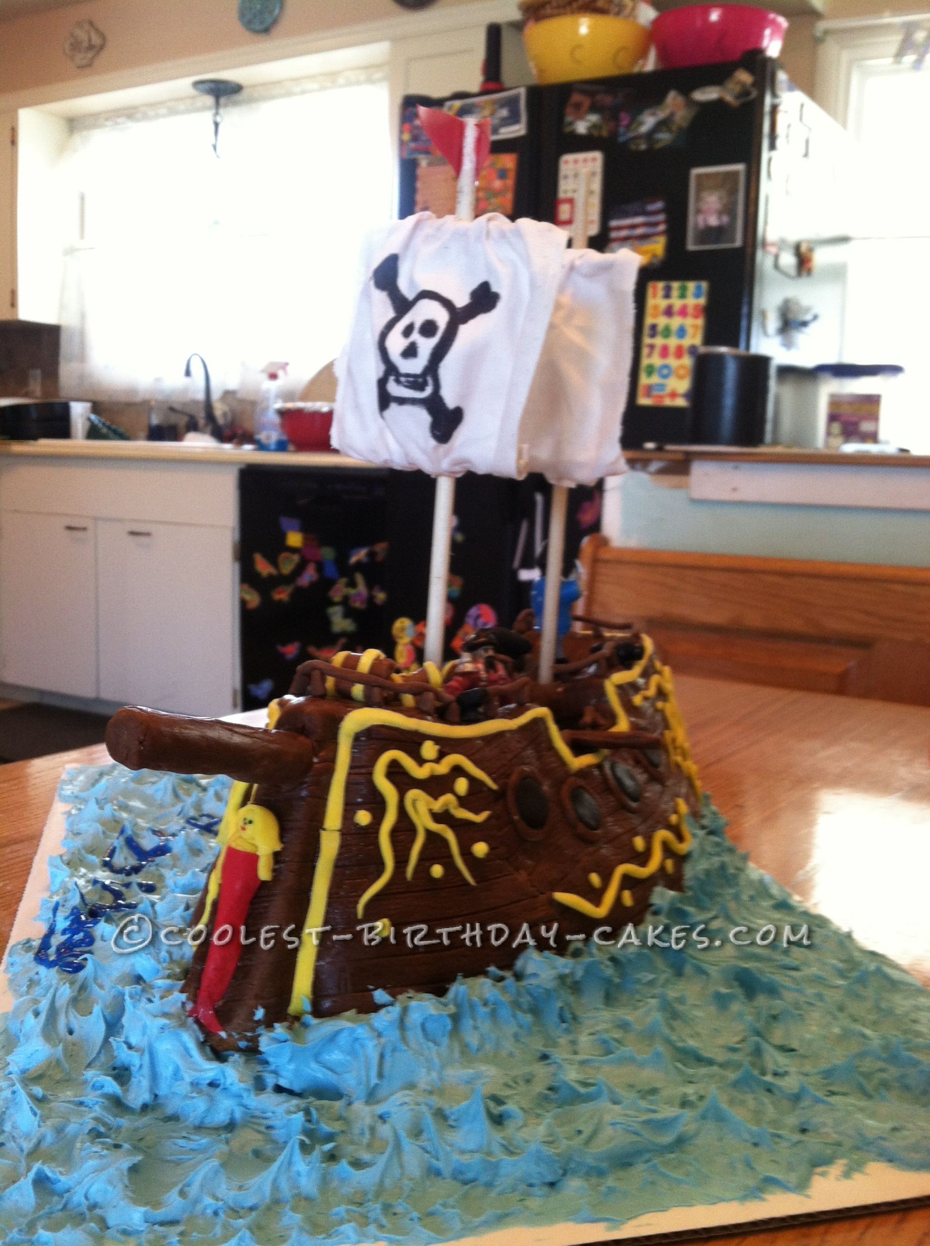 Coolest Pirate Ship Cake