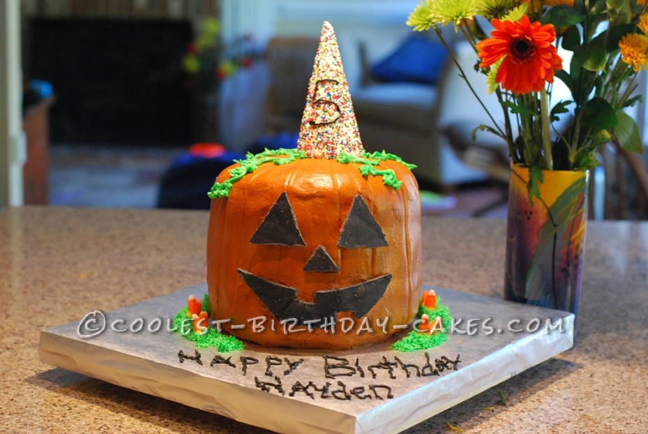 Coolest Pinata Pumpkin Birthday Cake