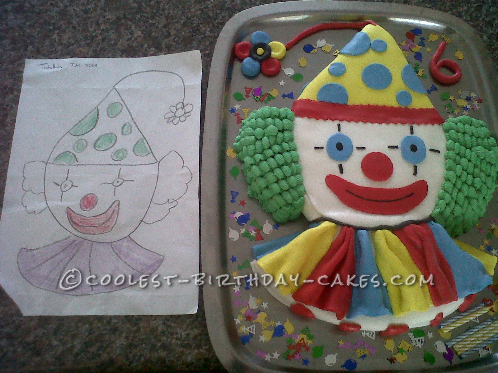 Coolest Homemade Clown Cake