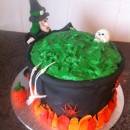 Homemade Witches Cauldron Cake