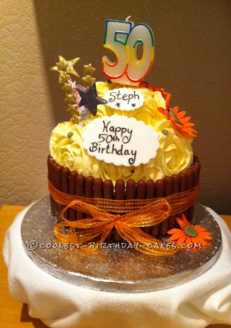 Coolest Giant Cupcake for 50th Birthday