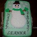 Coolest Snowman Birthday Cake
