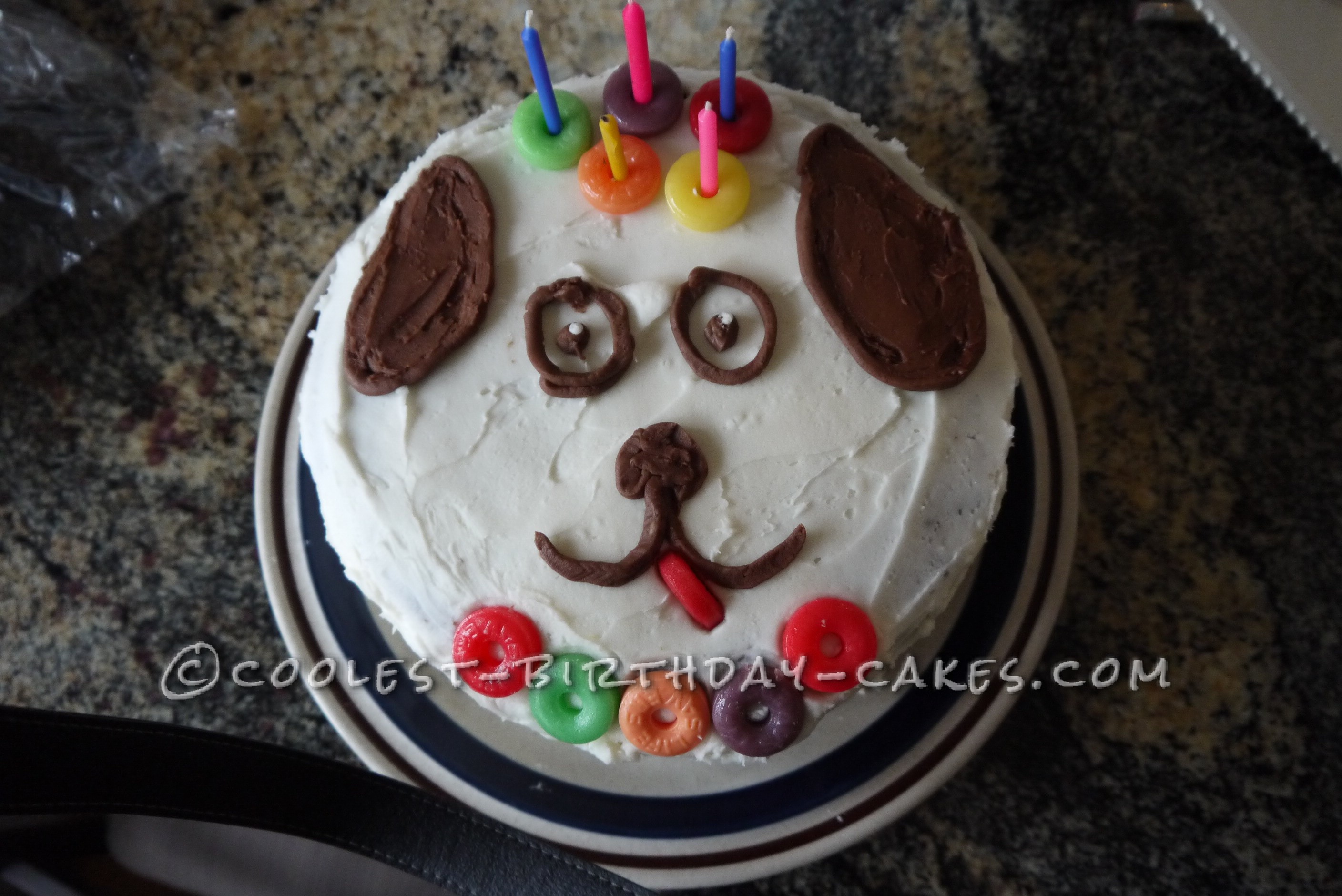 Cute and Easy Dog Face Cake