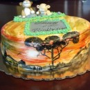Coolest Hand Painted Lion King Cake