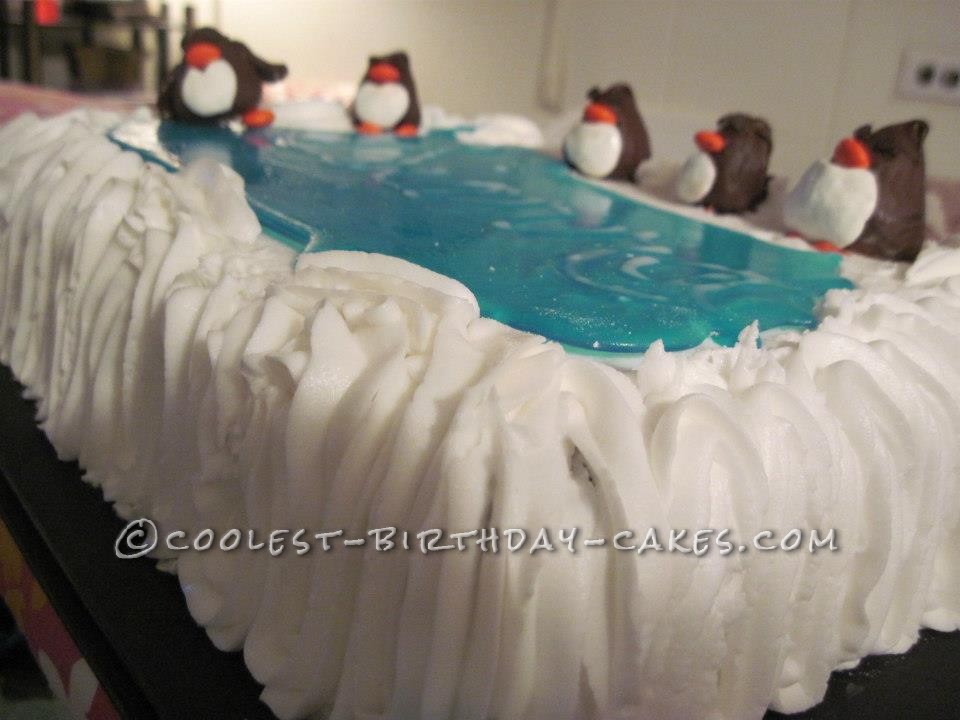 Awesome Skating Penguin Cake