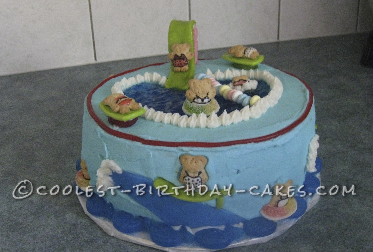 Coolest Swimming Pool Birthday Cake