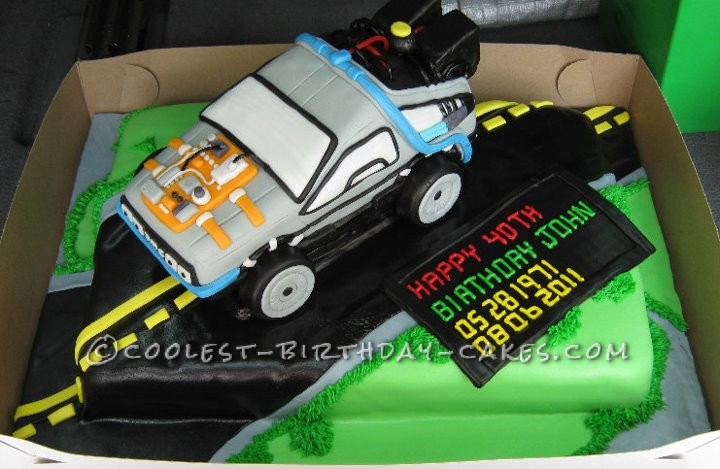 Back to the Future with the Coolest Delorean Cake