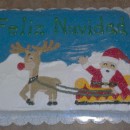 Last Minute Christmas Cake Rudolf and Santa