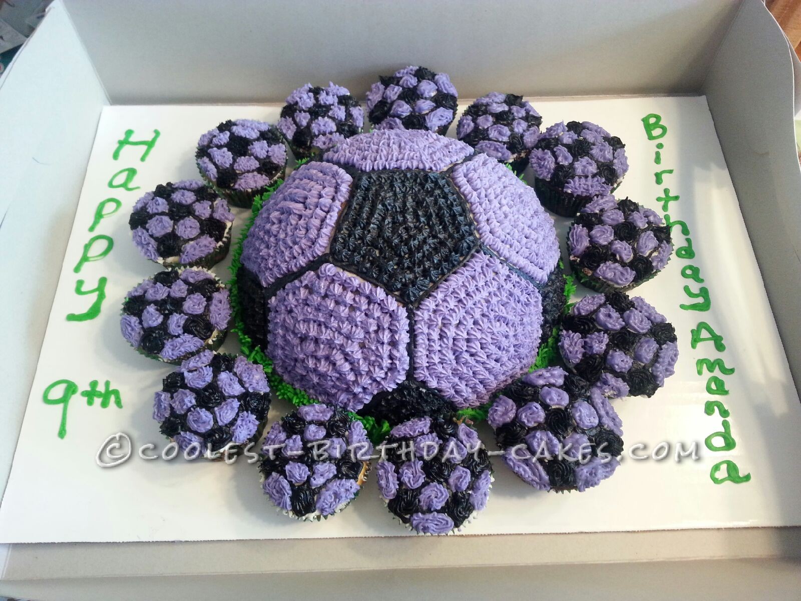 Coolest Soccer Ball Cake and Cupcakes