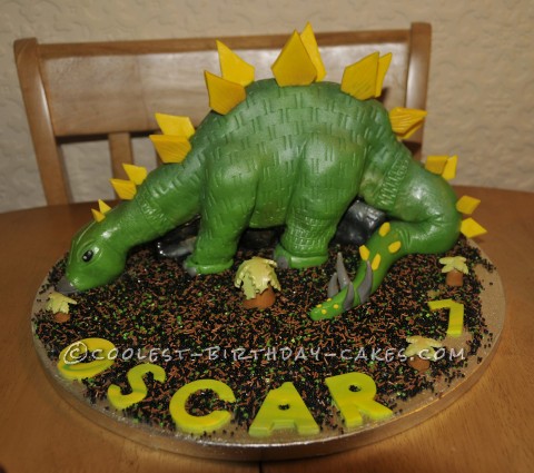 Coolest Dairy Free Stegosaurus Cake