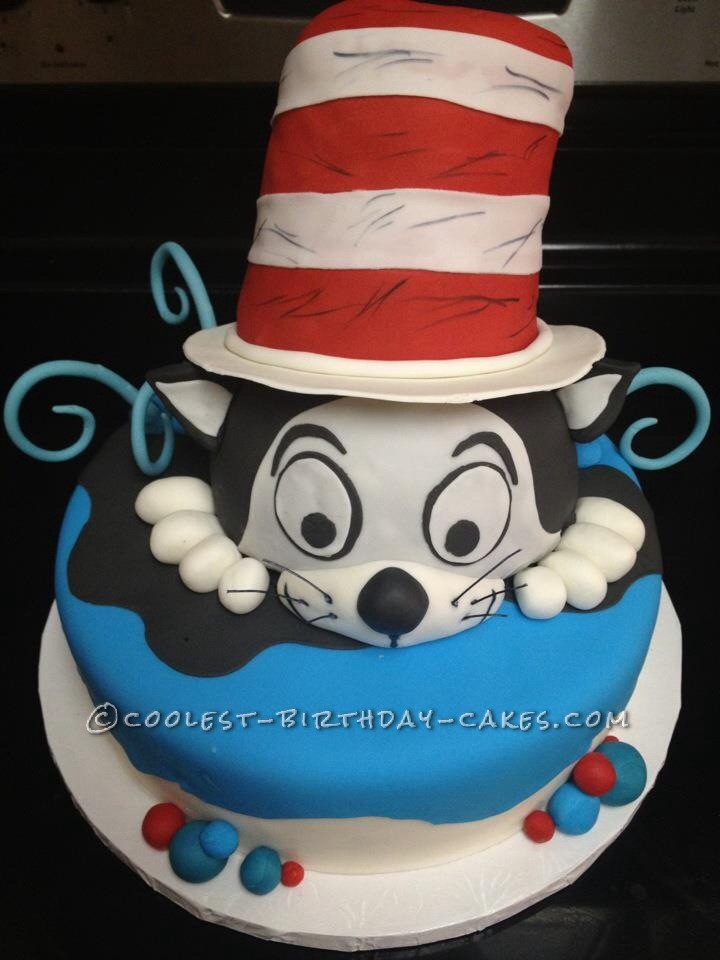 Coolest Dr. Seuss Cat in Hat Cake