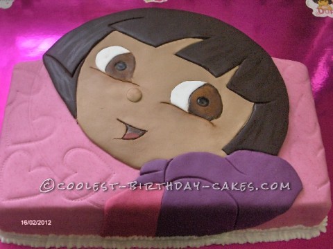 Last Minute Dora Birthday Cake 